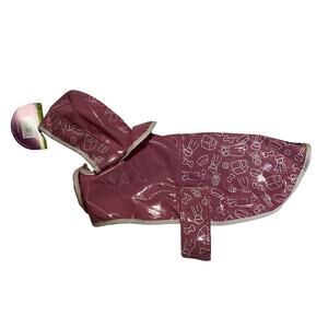 NWT PeTRageous Design Pink Soft Vinyl Raincoat Size Small 12-20 Pounds